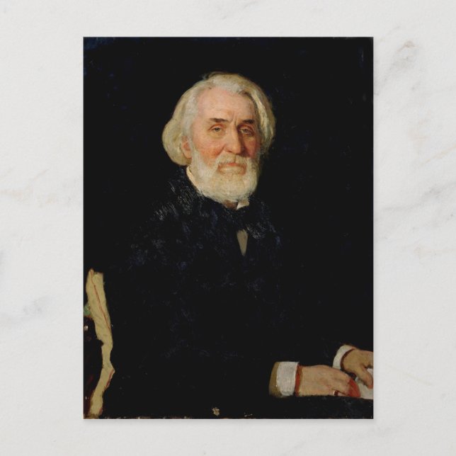 Portrait von Ivan S. Turgenev , 1879 Postkarte (Vorderseite)