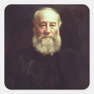 Portrait von James Prescott Joule Quadratischer Aufkleber