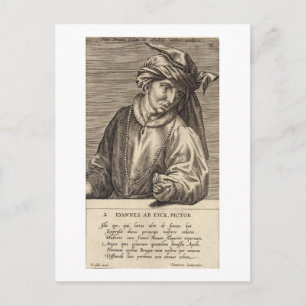 Portrait von Jan van Eyck (c.1390-1441) Platte 2 i Postkarte