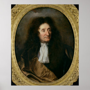 Portrait von Jean de La Fontaine Poster