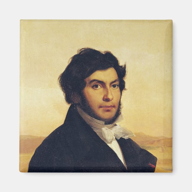 Portrait von Jean-Francois Champollion 1831 Magnet (Vorne)