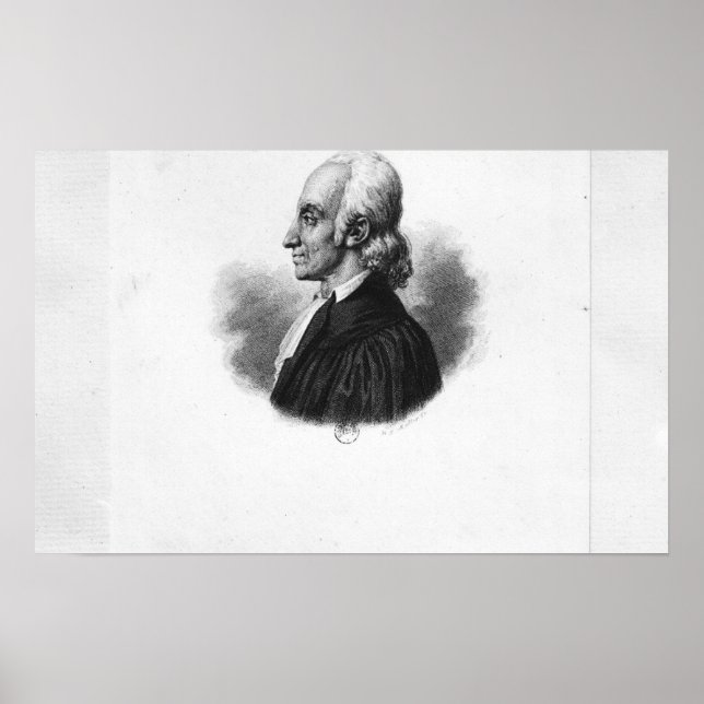 Portrait von Jean Frederic Oberlin Poster (Vorne)