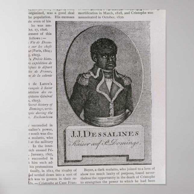 Portrait von Jean-Jacques Dessalines Poster (Vorne)