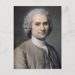 Portrait von Jean Jacques Rousseau Postkarte