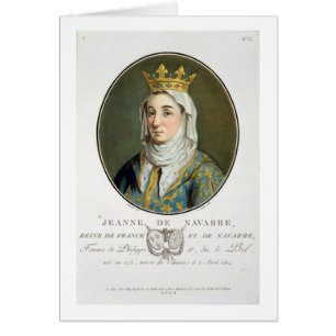 Portrait von Jeanne de Navarra (1271-1304), 1788 (