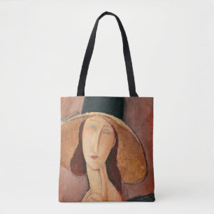 Portrait von Jeanne Hebuterne in einem großen Hut