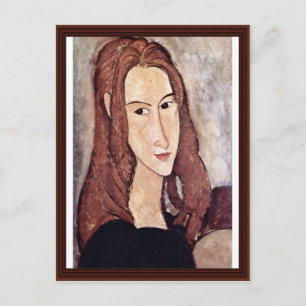 Portrait von Jeanne Hébuterne [Kopf in Profil], Postkarte