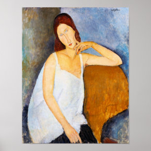 Portrait von Jeanne Hebuterne, Modigliani Poster