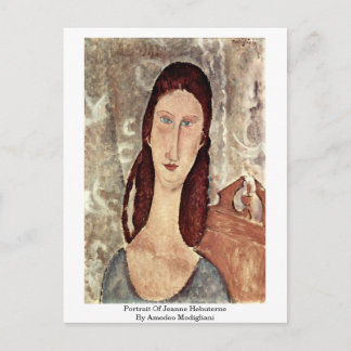 Portrait von Jeanne Hebuterne von Amedeo Modiglian Postkarte