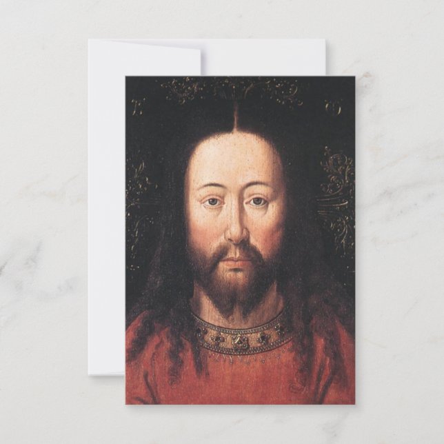 Portrait von Jesus Christus von Jan van Eyck Einladung (Vorderseite)