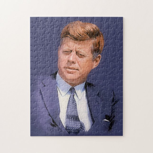 Portrait von JFK Puzzle (Vertikal)