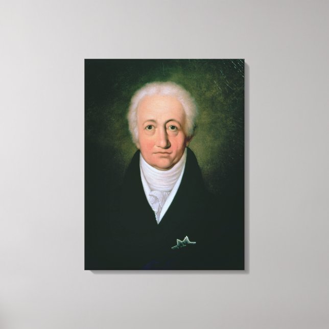 Portrait von Johann Wolfgang von Goethe , 1818 Leinwanddruck (Vorderseite)