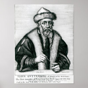 Portrait von Johannes Gutenberg 2 Poster