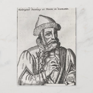 Portrait von Johannes Gutenberg Postkarte