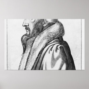 Portrait von John Calvin im Alter von 53, 1564 Poster