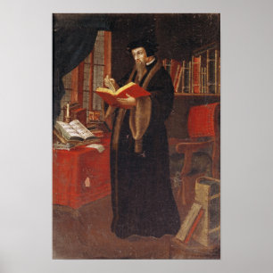 Portrait von John Calvin Poster