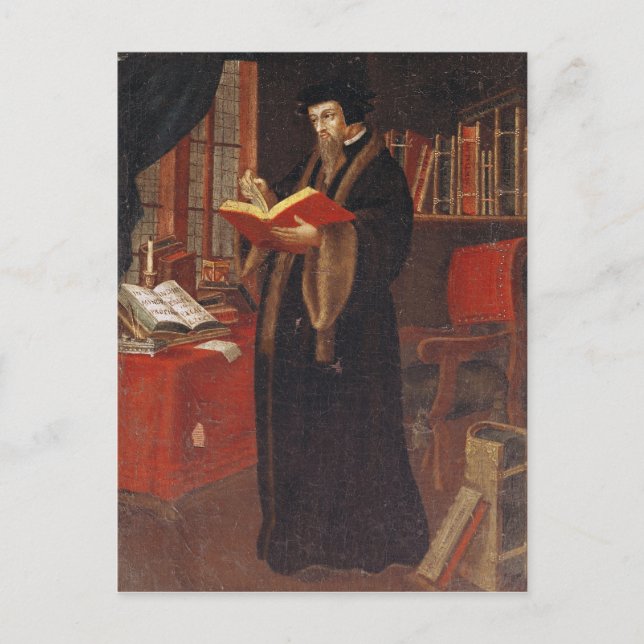 Portrait von John Calvin Postkarte (Vorderseite)