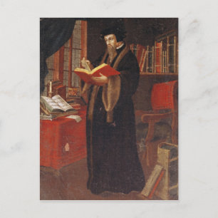 Portrait von John Calvin Postkarte