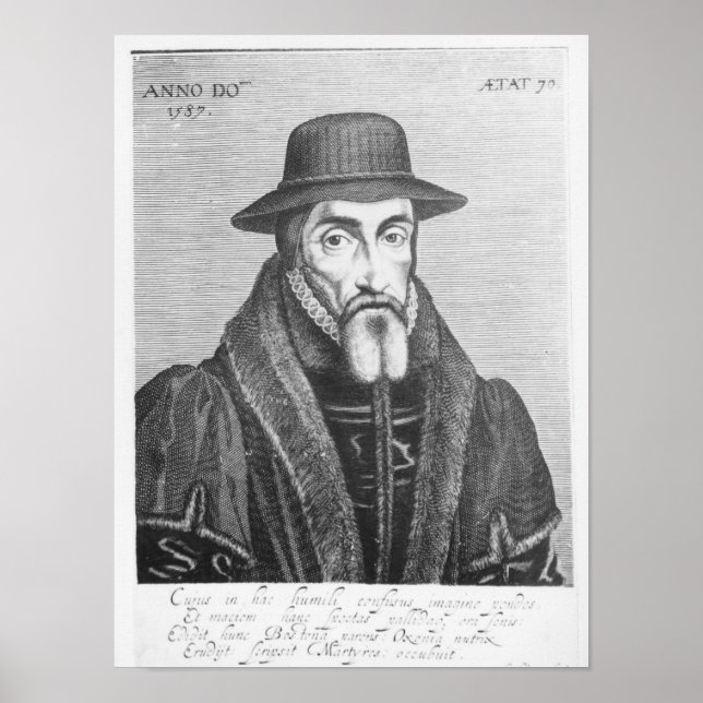 Portrait von John Foxe Poster (Vorne)