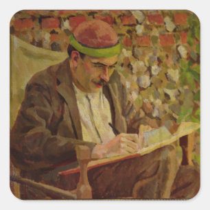Portrait von John Maynard Keynes (1883-1946) (Öl Quadratischer Aufkleber