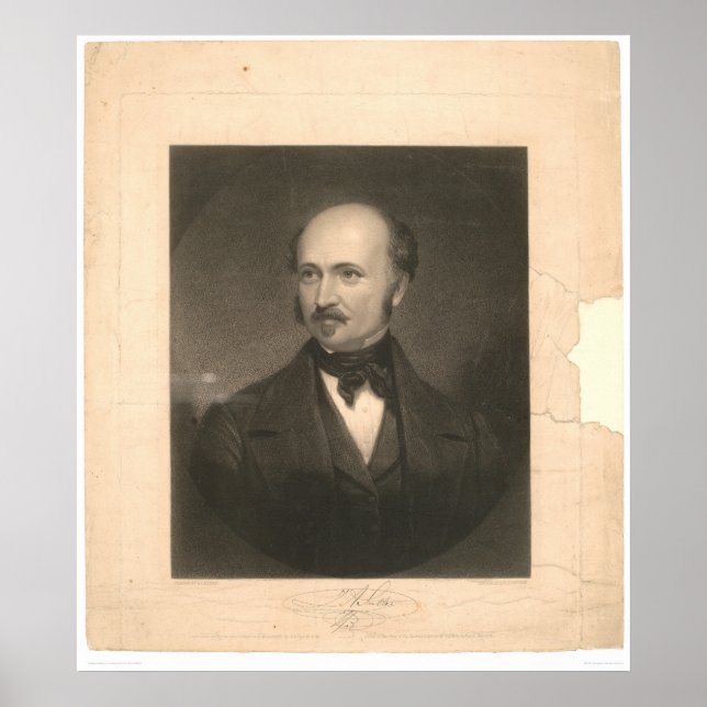 Portrait von John Sutter (1679A) - nicht restaurie Poster (Vorne)