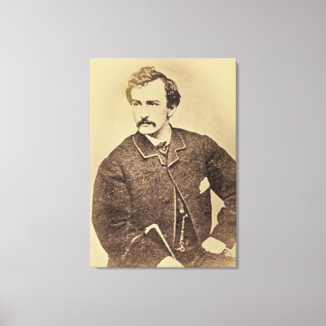 Portrait von John Wilkes Booth | 1861-65 Leinwanddruck (Vorderseite)