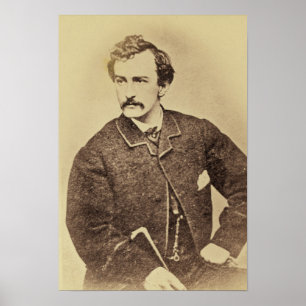 Portrait von John Wilkes Booth 1861-65 Poster