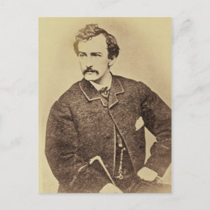 Portrait von John Wilkes Booth   1861-65 Postkarte