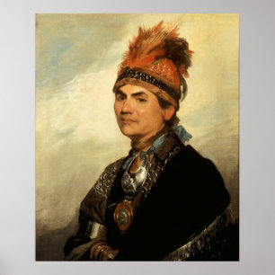 Portrait von Joseph Brant von Gilbert Stuart Poster