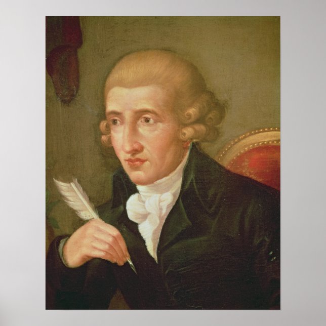Portrait von Joseph Haydn Poster (Vorne)