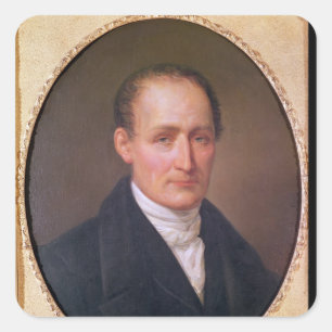 Portrait von Joseph Nicephore Niepce 1854 Quadratischer Aufkleber