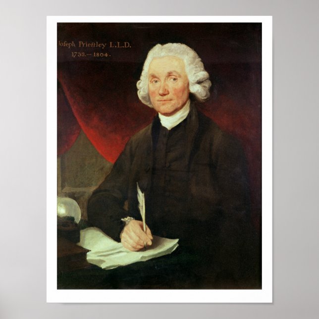 Portrait von Joseph Priestley (1733-1804) Poster (Vorne)