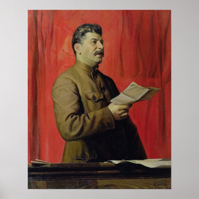 Portrait von Josif Stalin, 1933 Poster (Vorne)