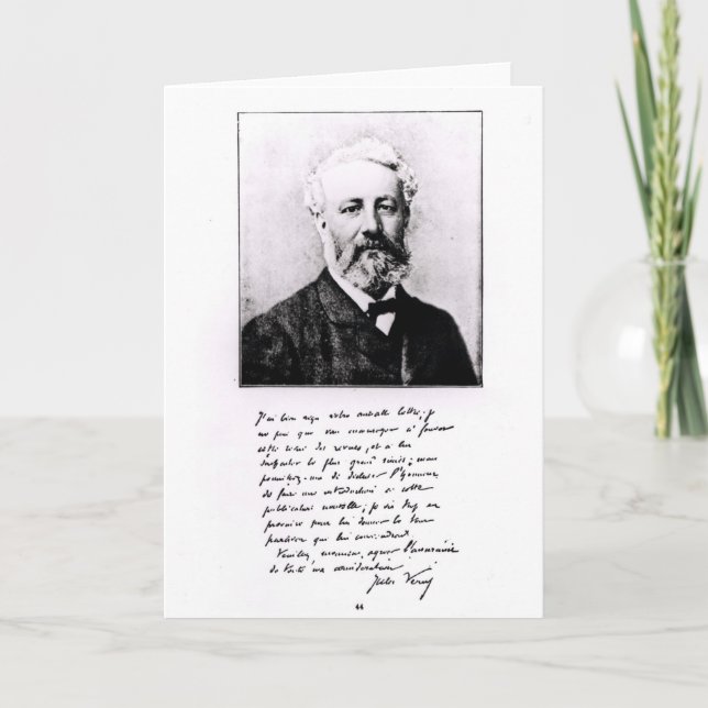 Portrait von Jules Verne Karte (Vorderseite)