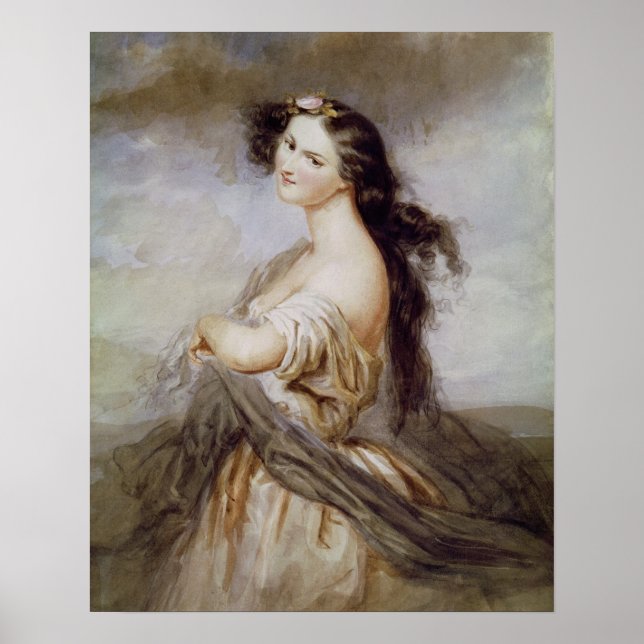 Portrait von Juliette Drouet Poster (Vorne)