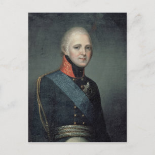 Portrait von Kaiser Alexander I. , 1804 Postkarte