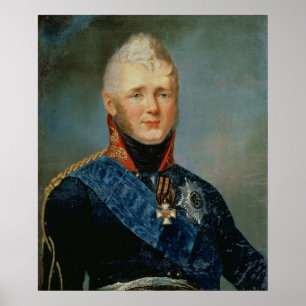 Portrait von Kaiser Alexander I. Poster