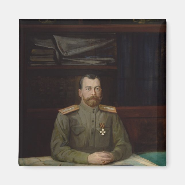 Portrait von Kaiser Nikolaus II., 1914 Magnet (Vorne)