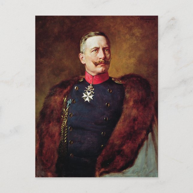 Portrait von Kaiser Wilhelm II Postkarte (Vorderseite)