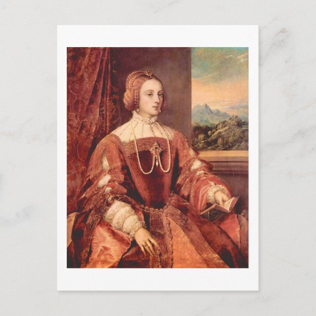 Portrait von Kaiserin Isabella, Tizian Fine Art Postkarte (Vorderseite)