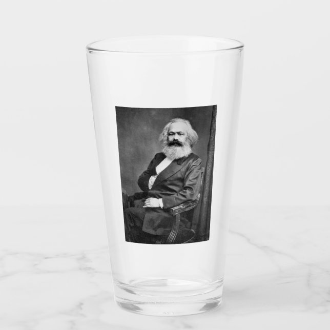 Portrait von Karl Marx (Gründer des Marxismus) Glas (Vorderseite)