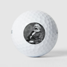 Portrait von Karl Marx (Gründer des Marxismus) Golfball