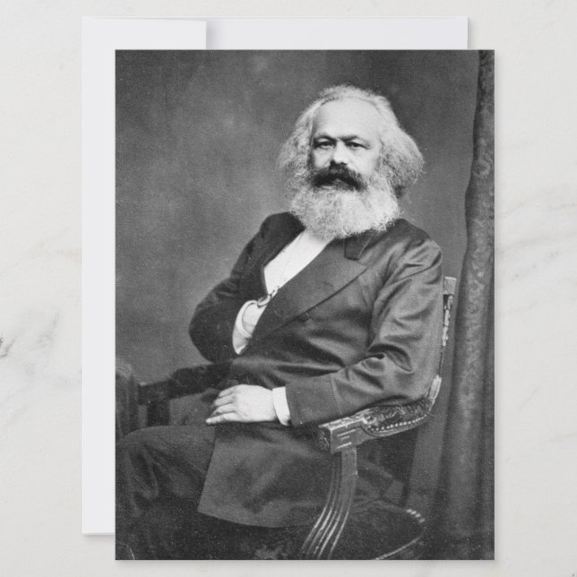 Portrait von Karl Marx (Gründer des Marxismus) Karte (Vorderseite)