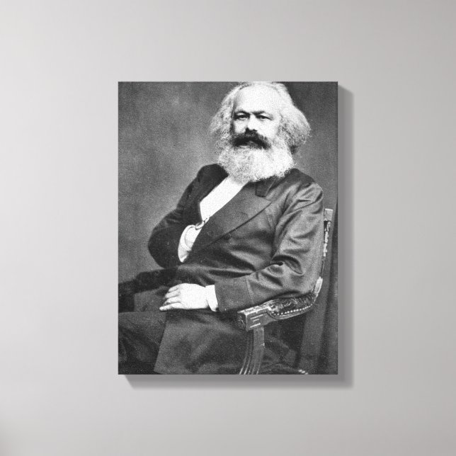 Portrait von Karl Marx (Gründer des Marxismus) Leinwanddruck (Vorderseite)
