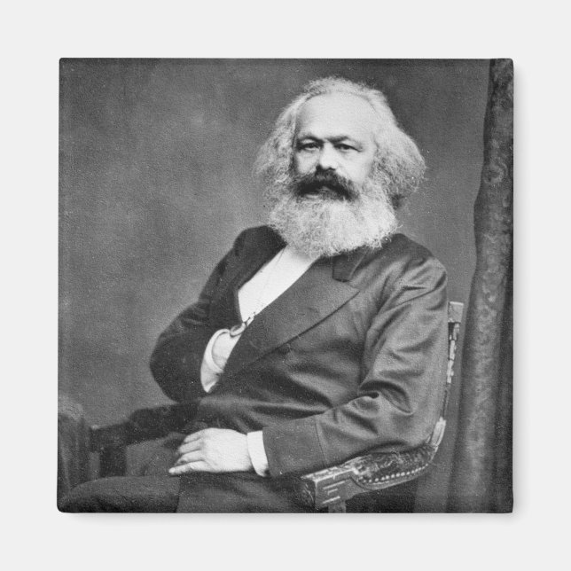Portrait von Karl Marx (Gründer des Marxismus) Magnet (Vorne)