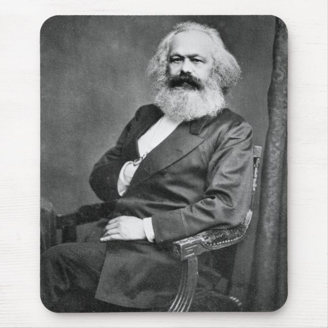Portrait von Karl Marx (Gründer des Marxismus) Mousepad (Vorne)