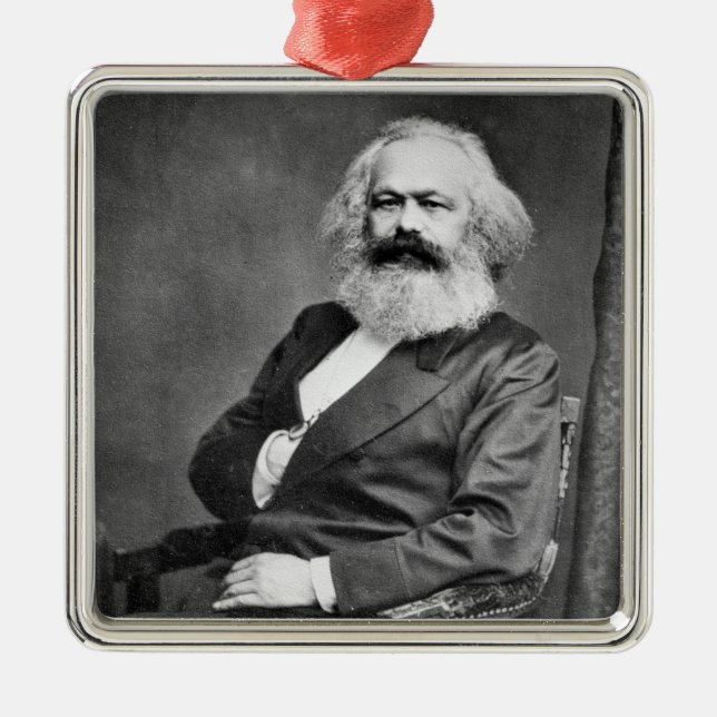 Portrait von Karl Marx (Gründer des Marxismus) Ornament Aus Metall (Vorne)