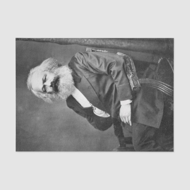 Portrait von Karl Marx (Gründer des Marxismus) Seidenpapier (Vorderseite)