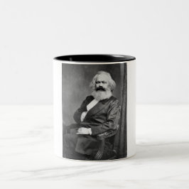 Portrait von Karl Marx (Gründer des Marxismus) Zweifarbige Tasse