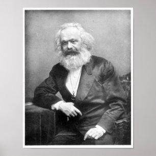Portrait von Karl Marx Poster